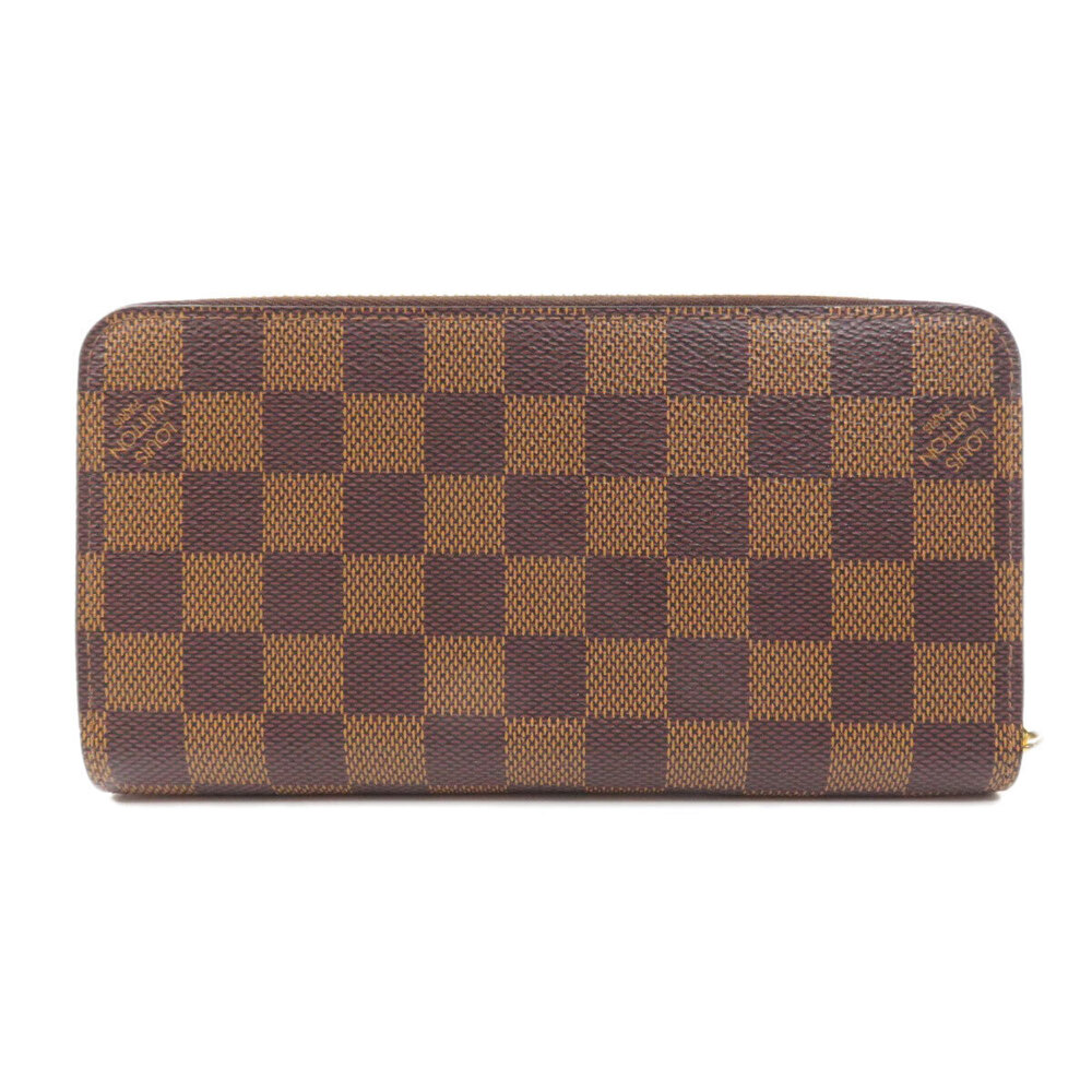 Louis Vuitton Wallet Damier Brown Wallet Ebene Canvas Long Zippy - Picture 1 of 6